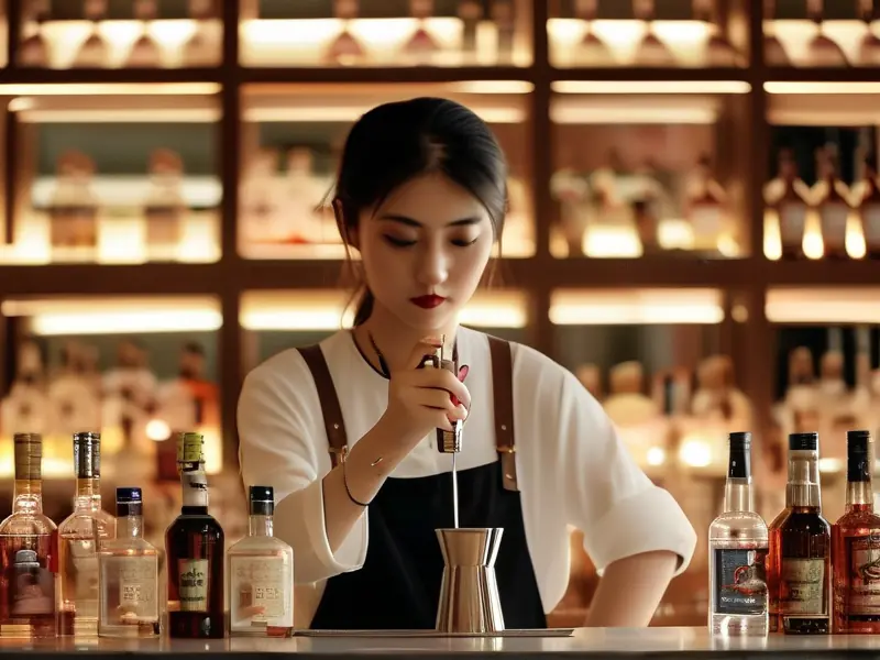 郑州调酒培训学校学员学习调酒技术