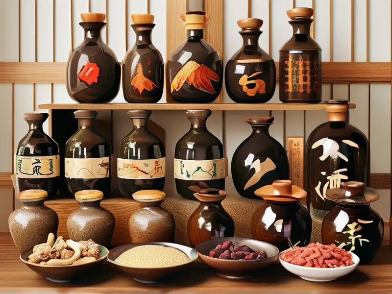 八珍酒配方材料及成品展示