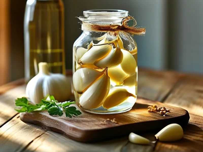 白酒泡大蒜制作过程展示图