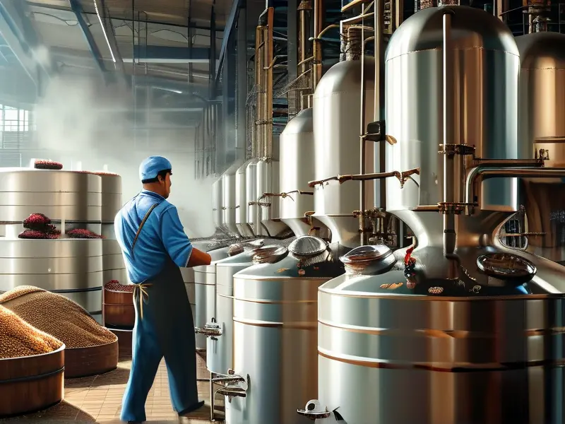 白酒生产工艺现场操作图