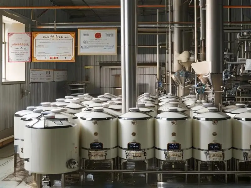 白酒生产车间及许可证展示