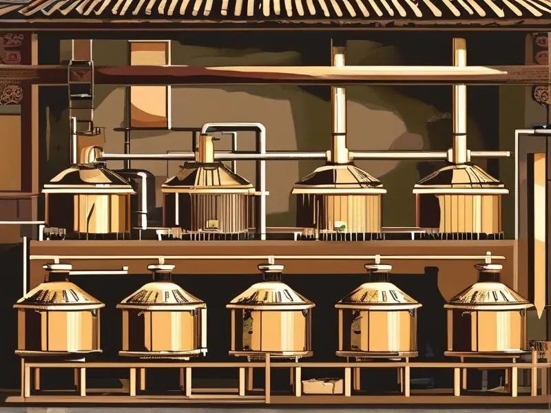 白酒传统酿造工艺流程示意图