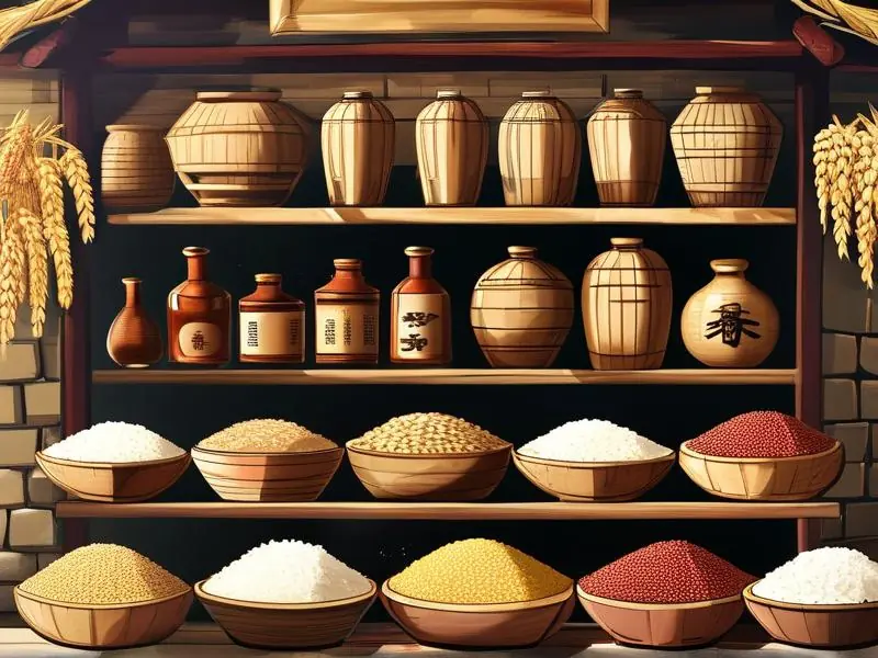 白酒酿造原料展示图