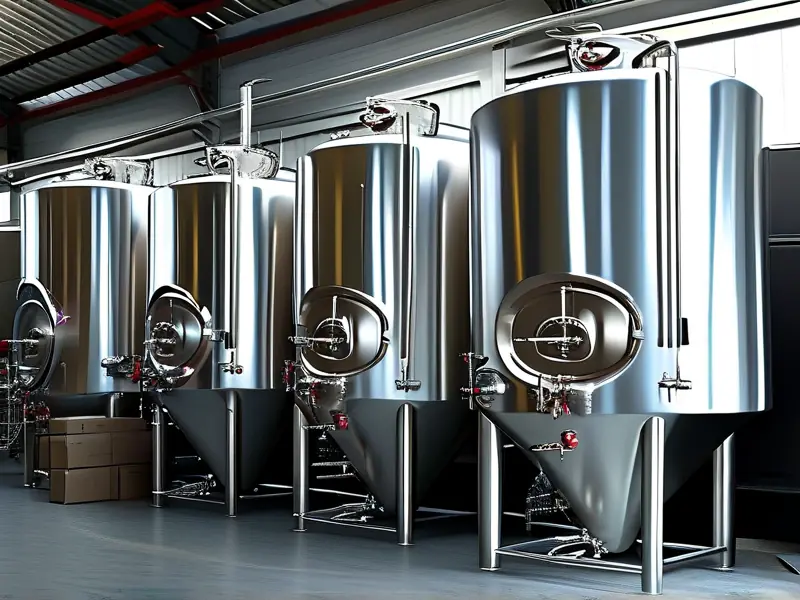 不锈钢酿酒储罐在酒厂中的使用场景
