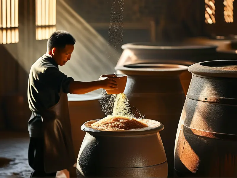 传统沉缸酒酿造工艺现场实拍