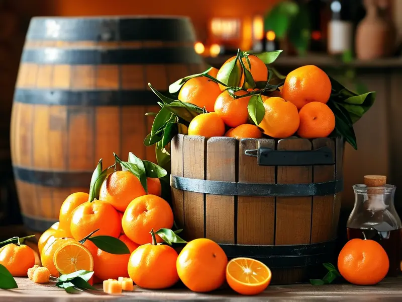大量桔子酒制作材料与工具展示