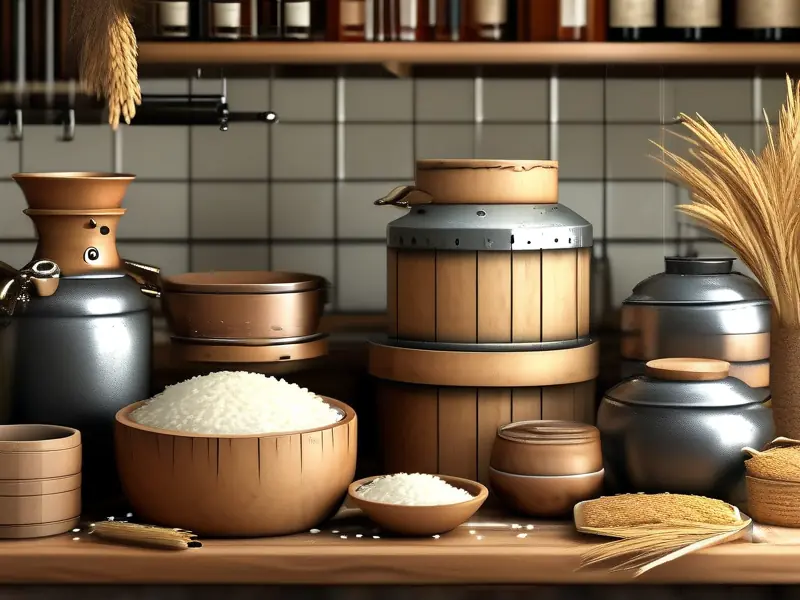 家庭酿酒技术展示：大米酿酒步骤图解