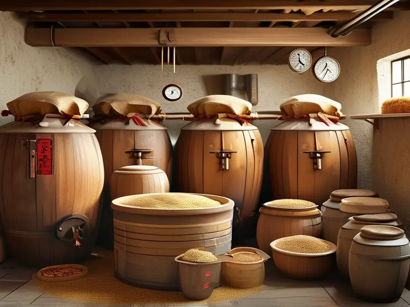 稻谷酒固态发酵工艺实景展示