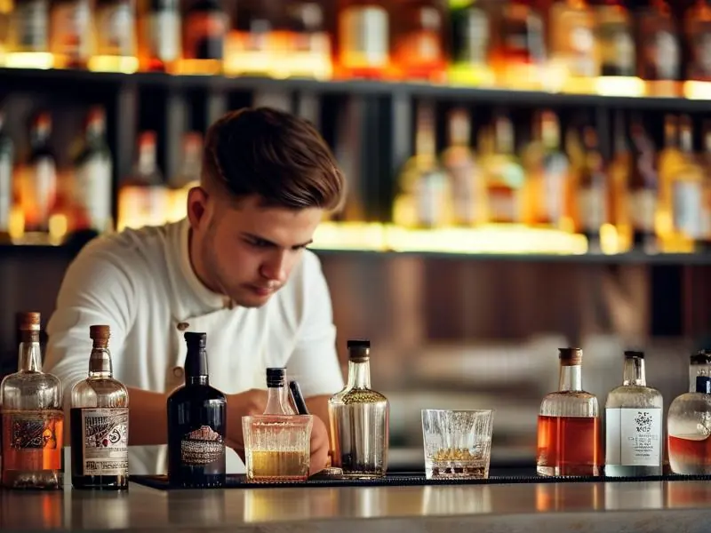 地方调酒培训学员练习调酒技巧