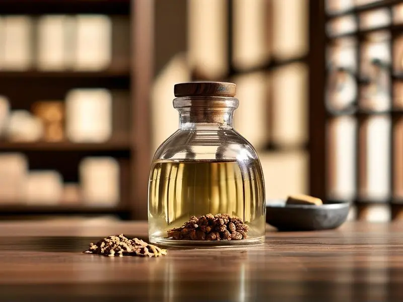 杜仲泡酒原料与容器展示