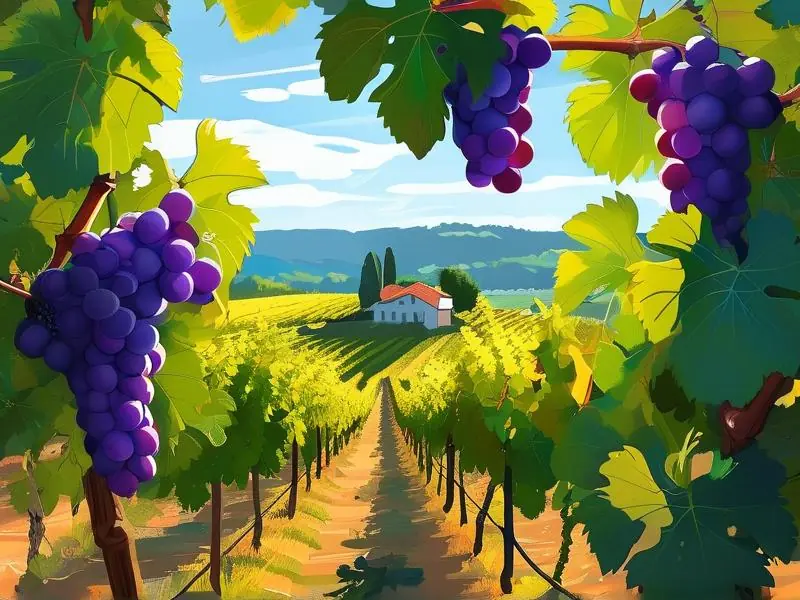 法国葡萄园手工采摘成熟葡萄场景