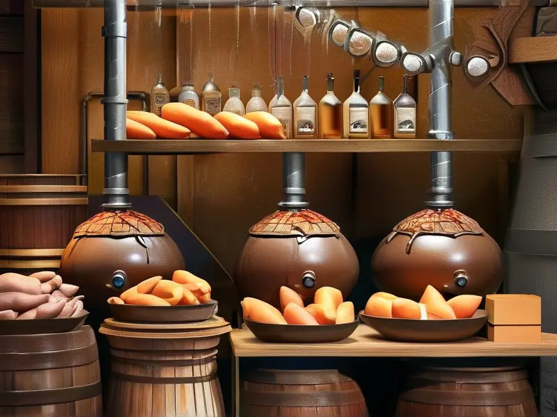 家庭自酿番薯酒制作过程实拍图