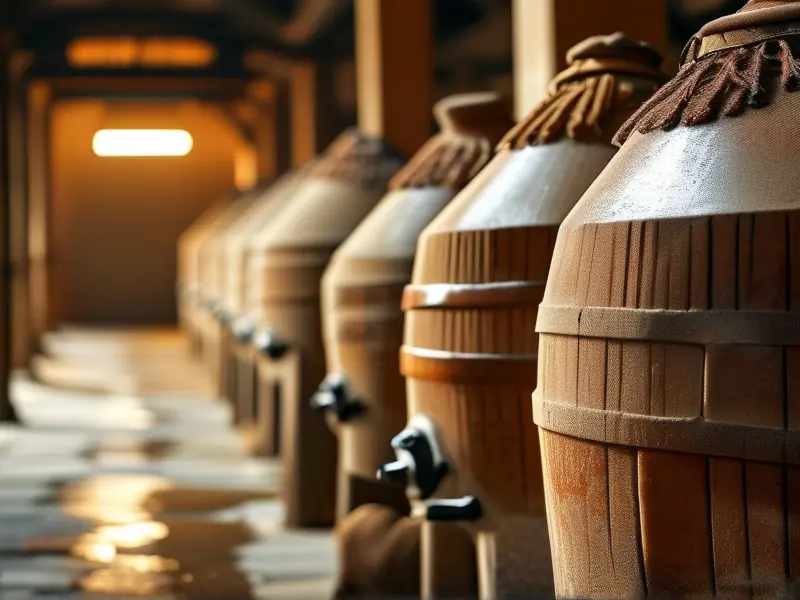 凤香型白酒传统酿造工艺流程示意图