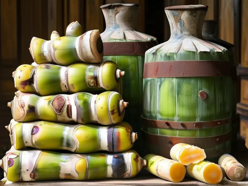 甘蔗酿的酒制作过程与成品展示