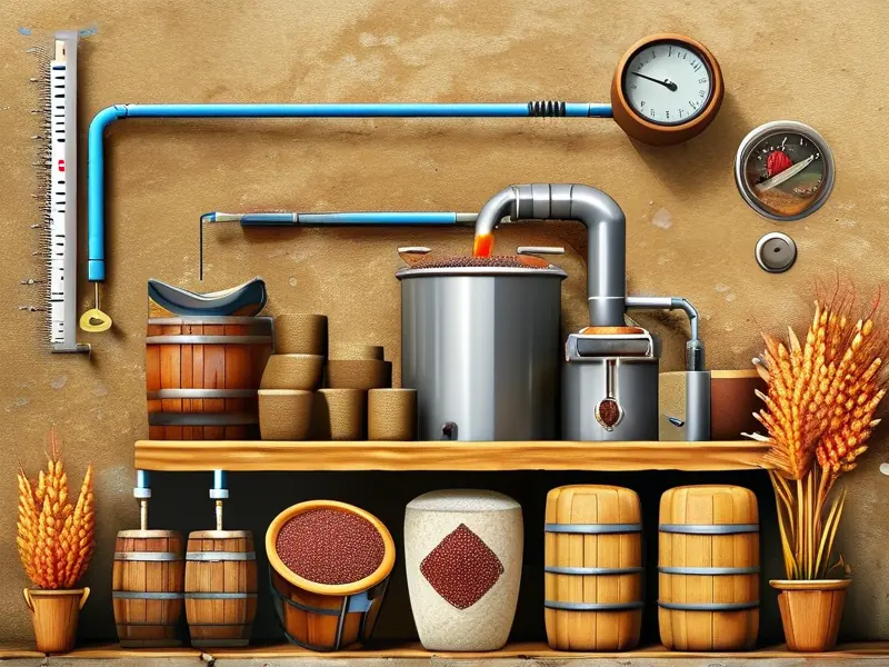 高粱酿酒熟料液态发酵过程示意图