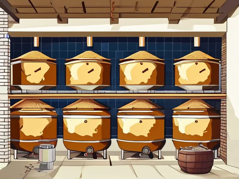 固态发酵白酒传统酿造工艺流程示意图