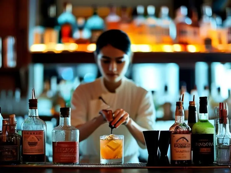 广东专业调酒师调制鸡尾酒现场