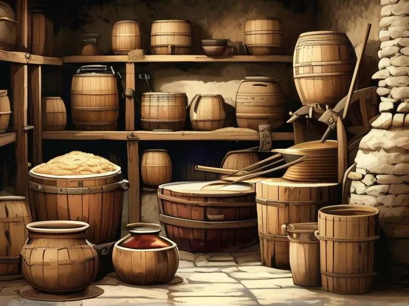 古代酿酒技术展示图