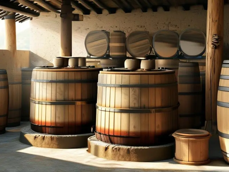 古法酿酒传统工艺展示图