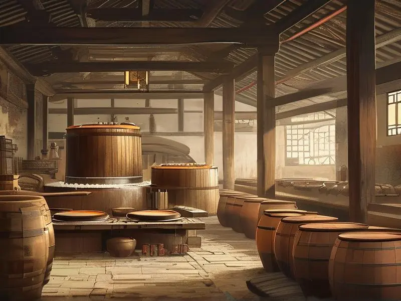 古法酿酒工艺传统酿造场景