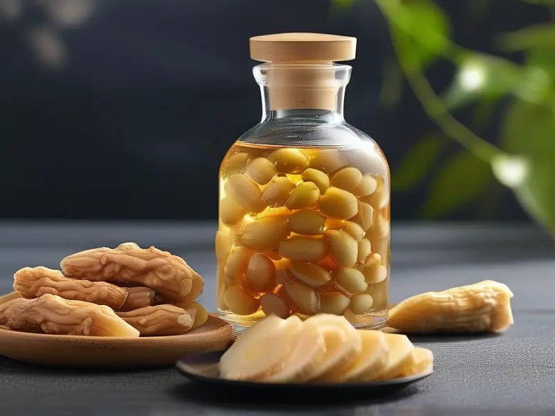 黄精泡酒材料与成品展示