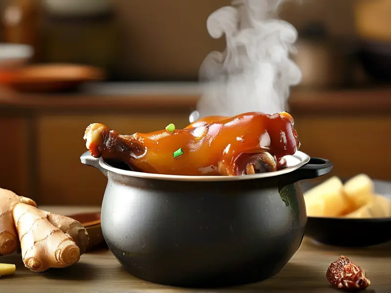 黄酒煮猪蹄成品图