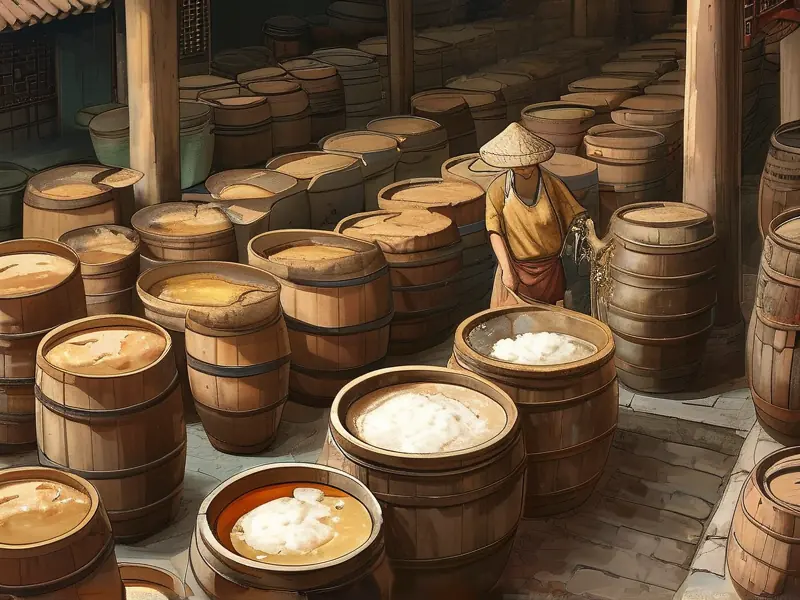 会稽山黄酒传统酿造工艺现场