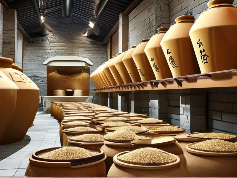 酱酒传统酿造工艺流程示意图