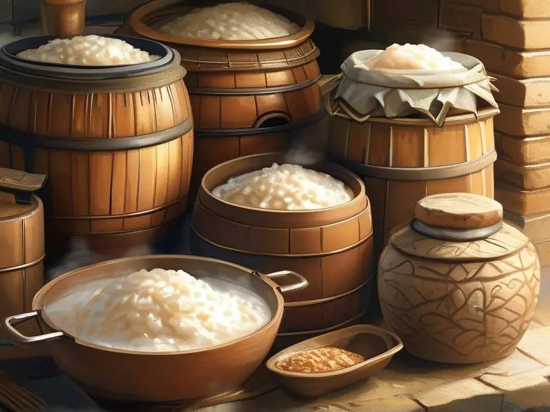 家庭酿制米酒过程实拍图