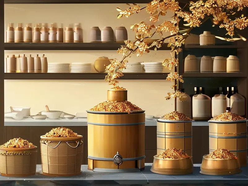 金桂花酒制作过程实拍图