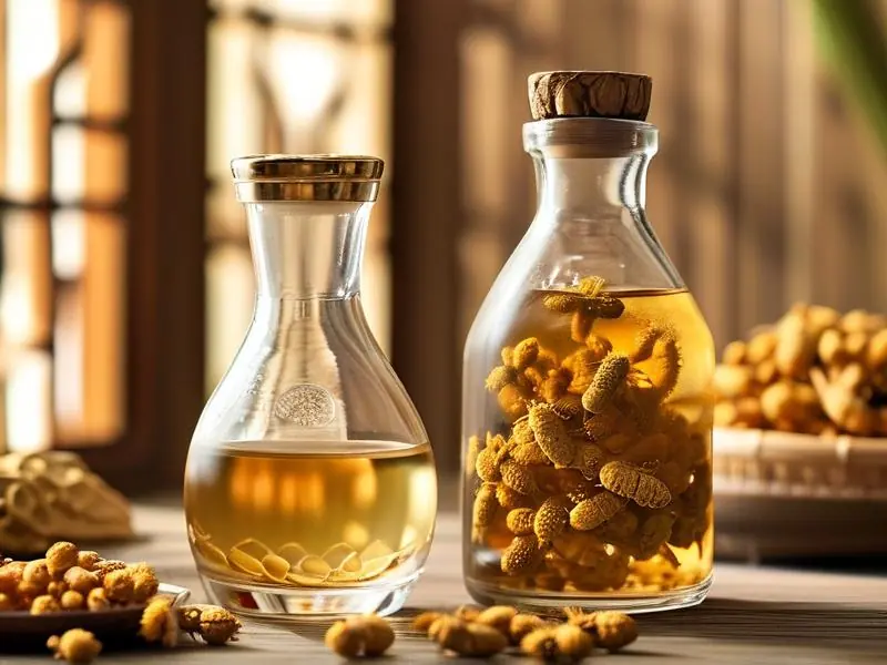 金蝉花灵芝泡酒成品展示