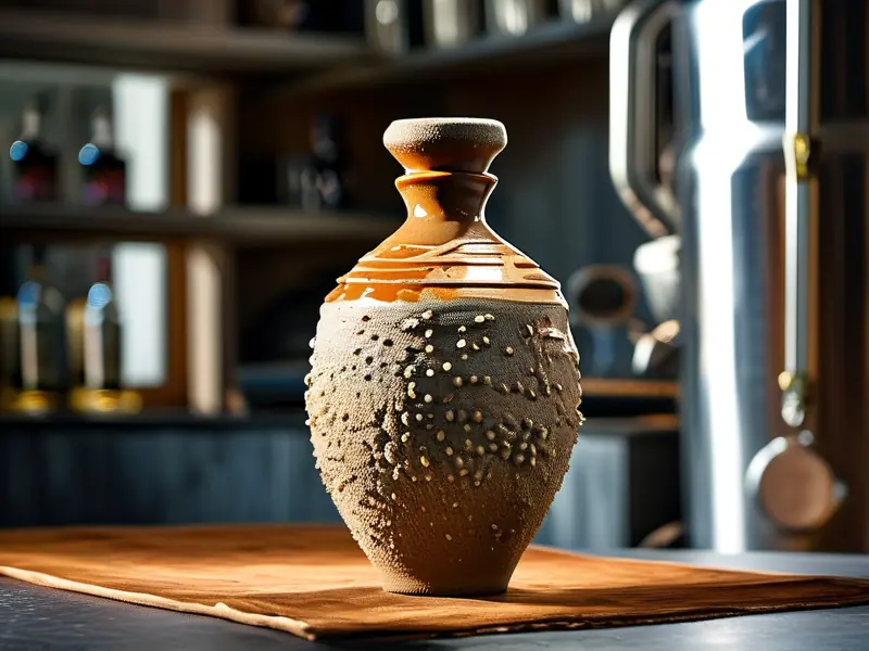 金刚刺果实与酿酒器具实拍图