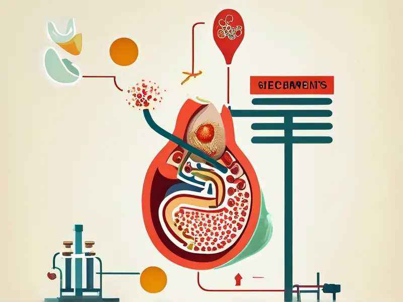 人体消化系统中酒的吸收过程示意图