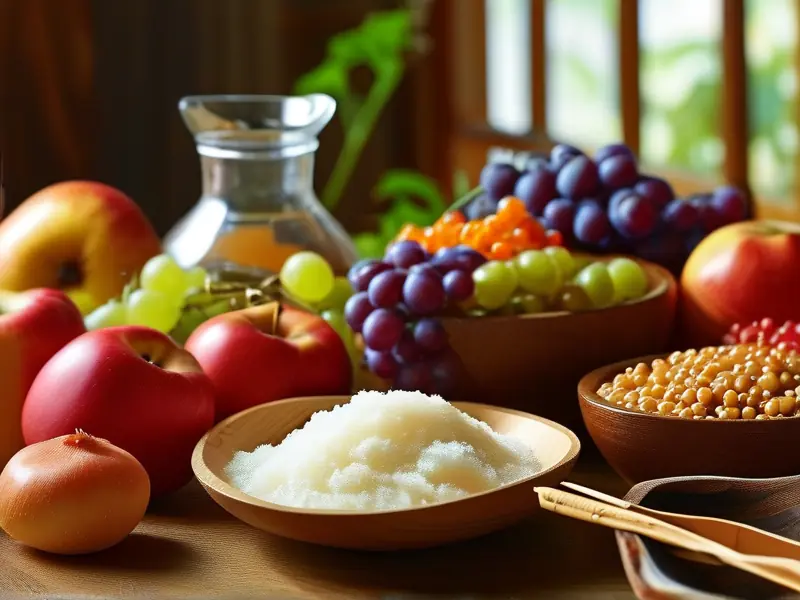 酒曲与新鲜水果用于果酒酿造