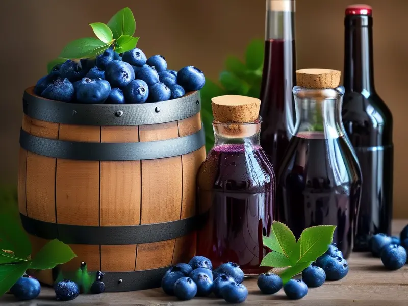 家庭自酿蓝莓酒过程展示