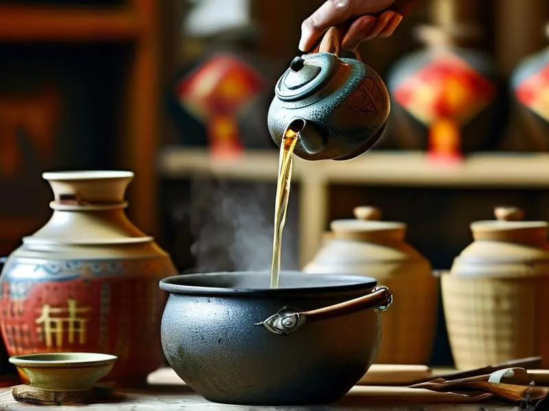 老酒作为基酒的酿造过程展示