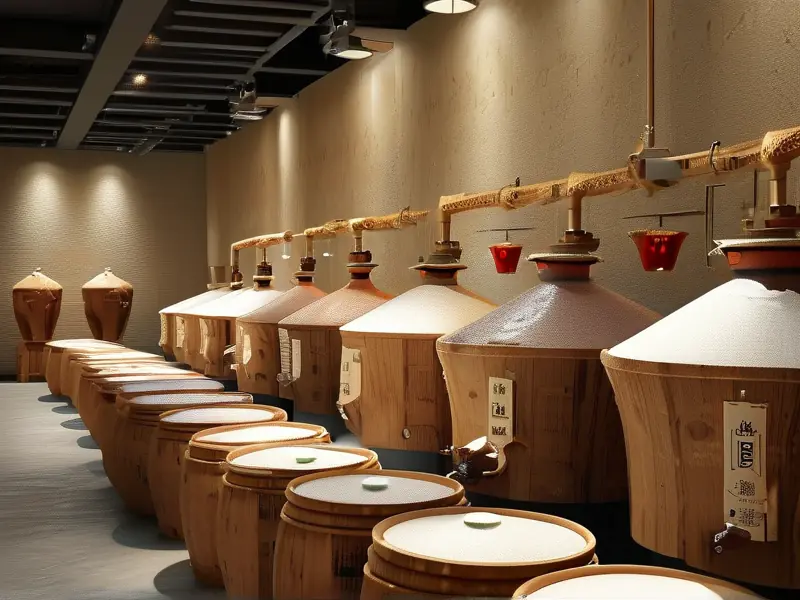 粮食酒酿造过程及酒精度测量示意图
