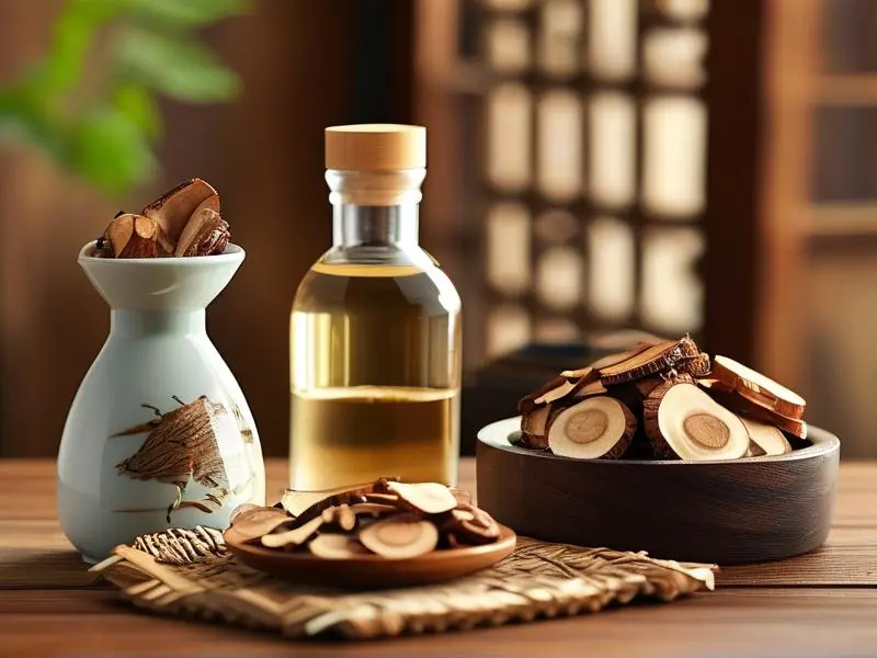 灵芝鹿茸泡酒原料展示