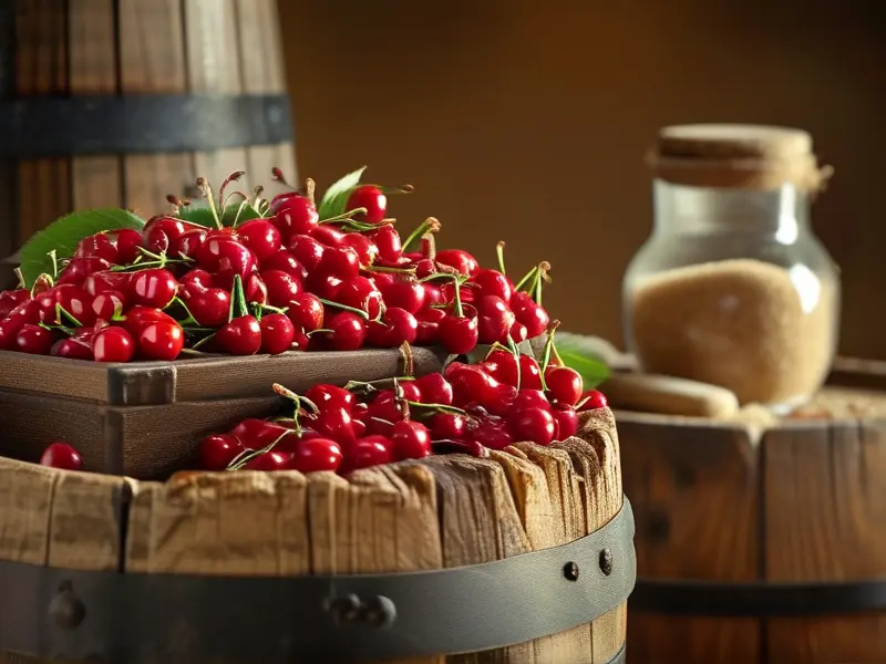 毛樱桃酿酒原料与工具展示