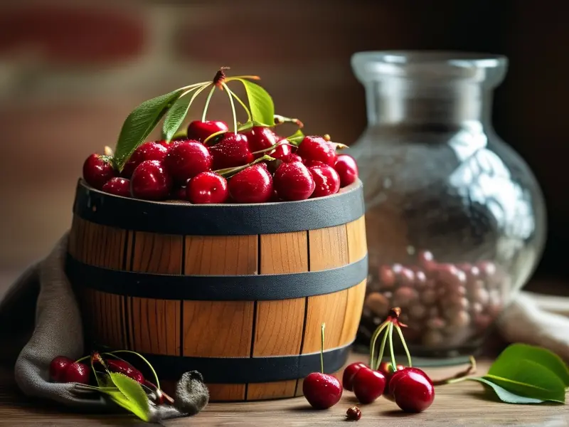 毛樱桃酒酿制过程及成品展示