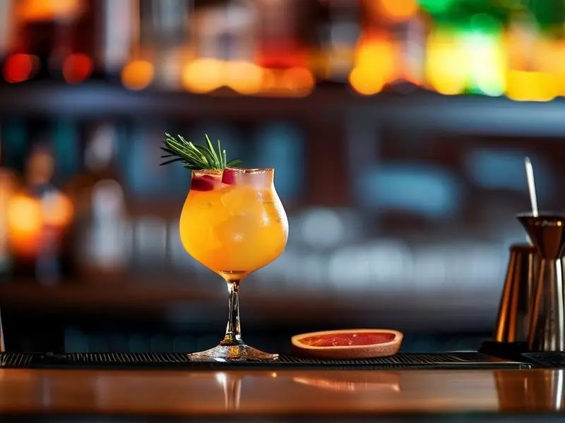 专业调酒师调制鸡尾酒