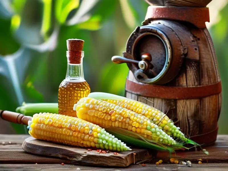嫩玉米酿酒过程展示