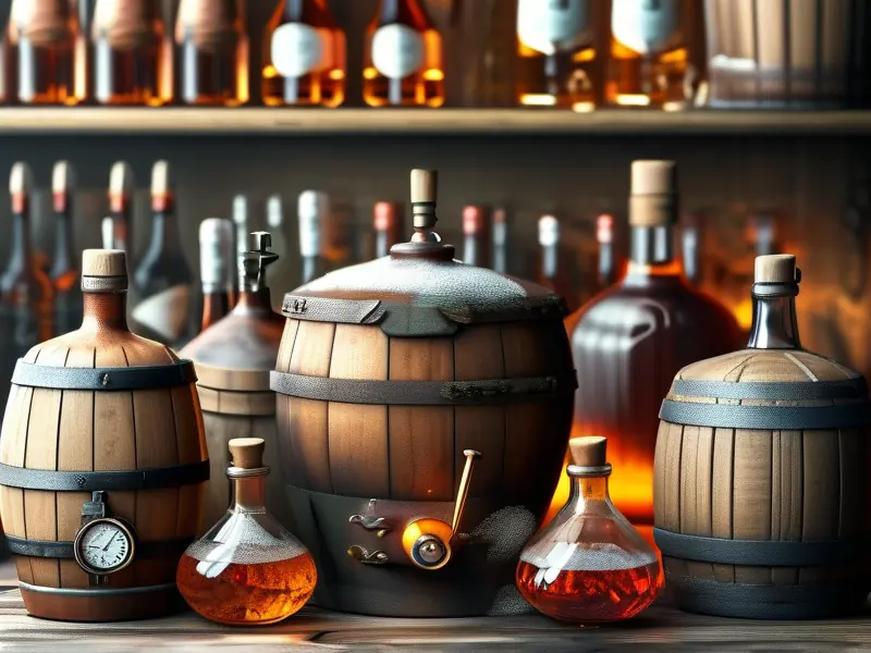 不同酒类的最佳发酵温度范围示意图