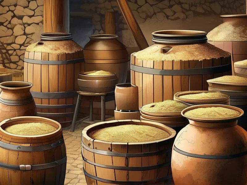 古代酿酒工艺场景展示