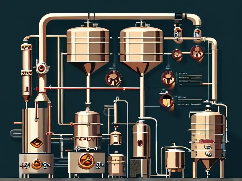 酿酒工艺流程及设备示意图