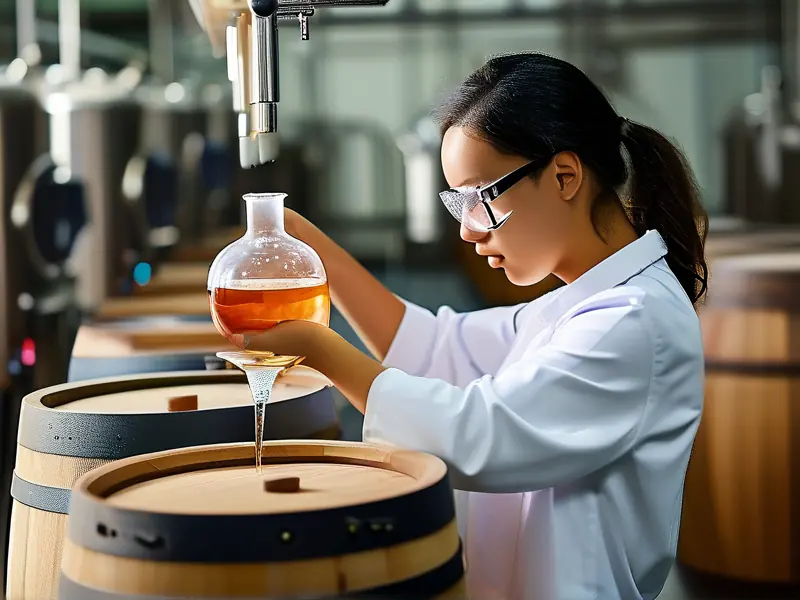 酿酒工艺与技术专业学生实验场景
