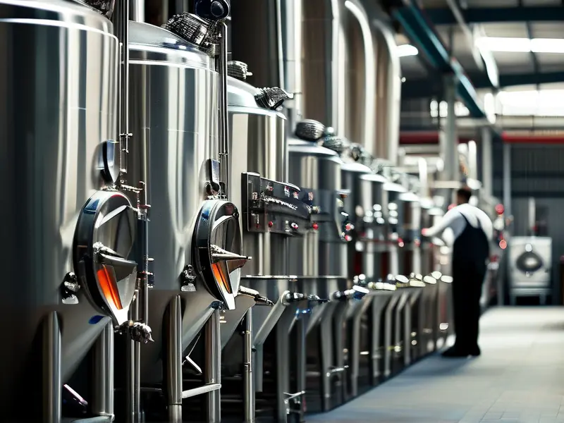 专业酿酒设备展示及操作场景