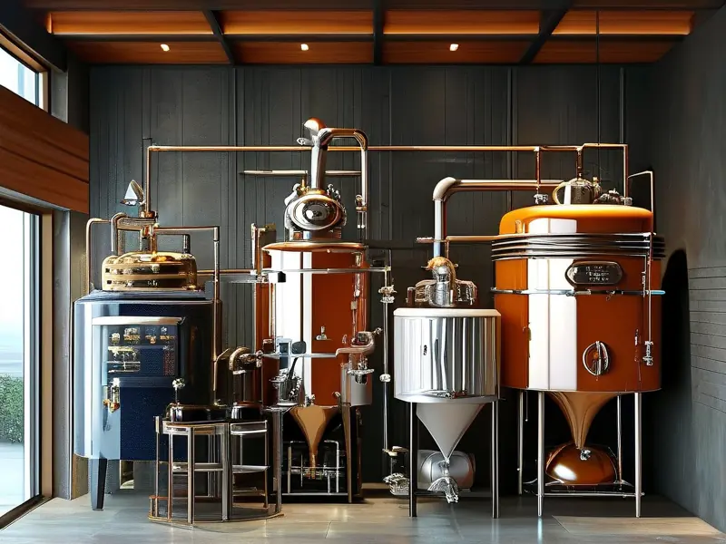 家庭与商用酿酒设备对比图