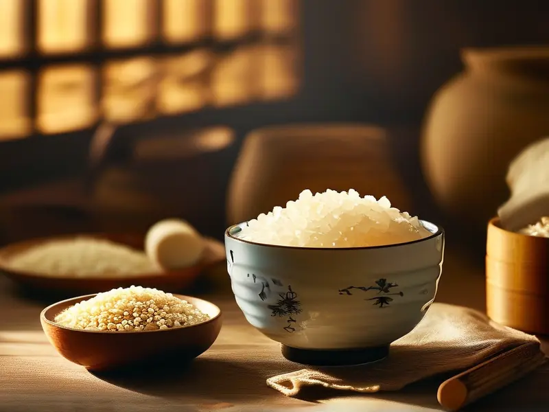 酿造米酒所需材料展示图