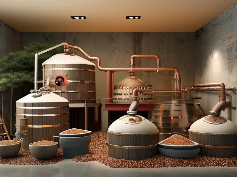 传统烧酒酿造工艺流程示意图